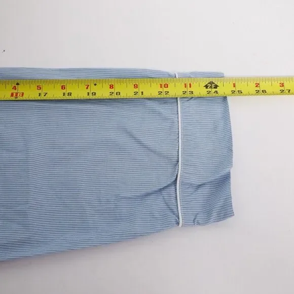 Polo Ralph Lauren Sleep Shirt Men's Large Blue Striped Pullover Long Sleeve - Picture 9 of 10